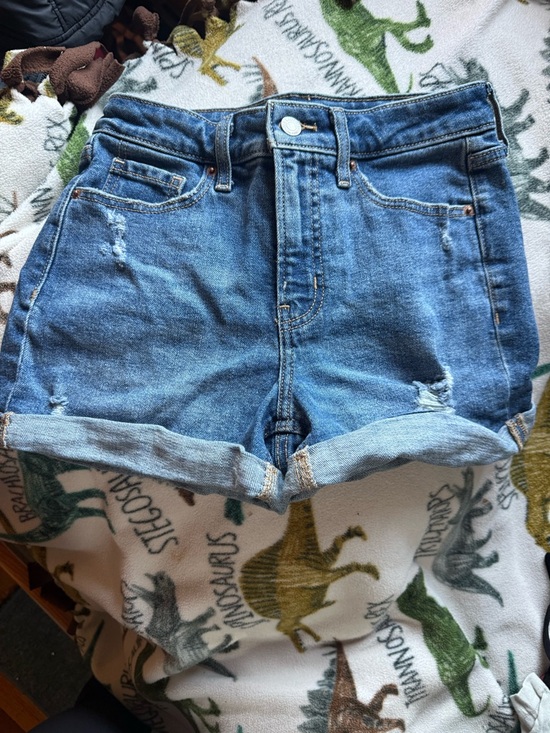 Old Navy Pants - Old Navy Blue Rolled-Hem Denim Shorts
